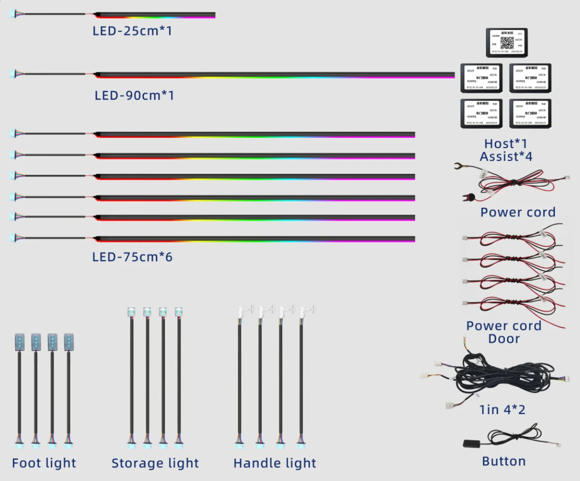 20 in 1 Universal Car Ambient Lighting (Hardwire Kit)